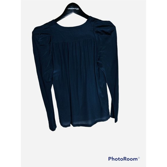 Stella McCartney Navy 100% Silk Blouse Women's Size 38 NEW! - Picture 3 of 6